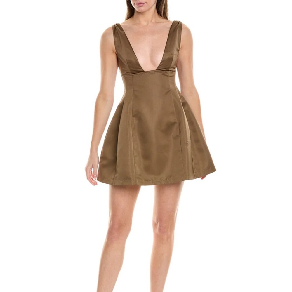 WeWoreWhat Tan Mini Skirt